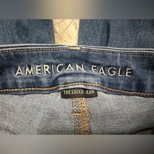 Medium Blue American Eagle Skinny Jeans Luxe Jean Supper High Rise Jegging